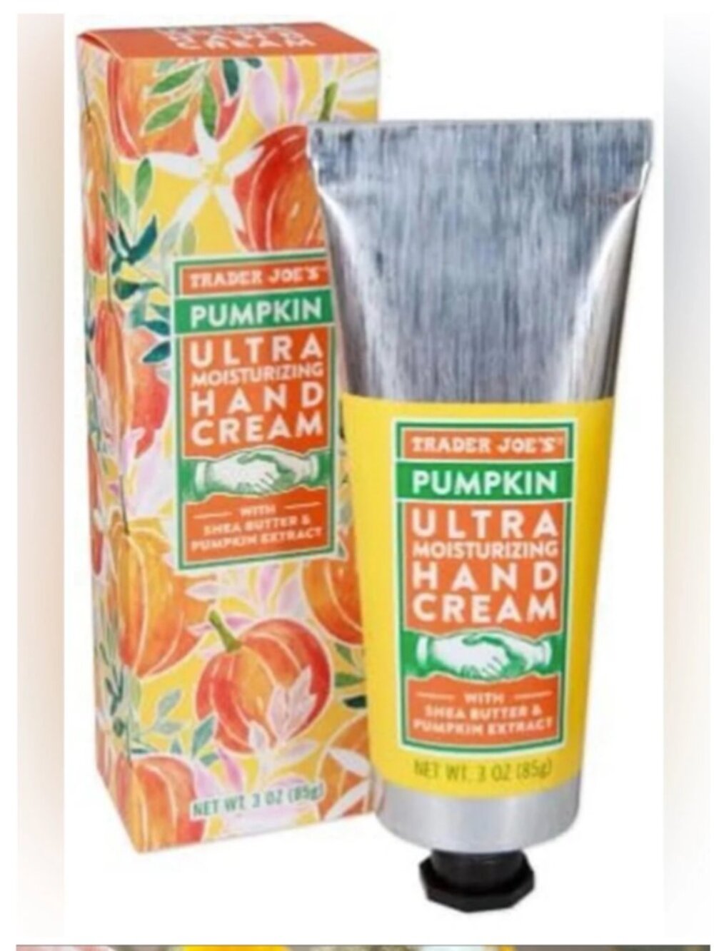 Trader Joe's Pumpkin Hand Cream - NIB 3 OZ
